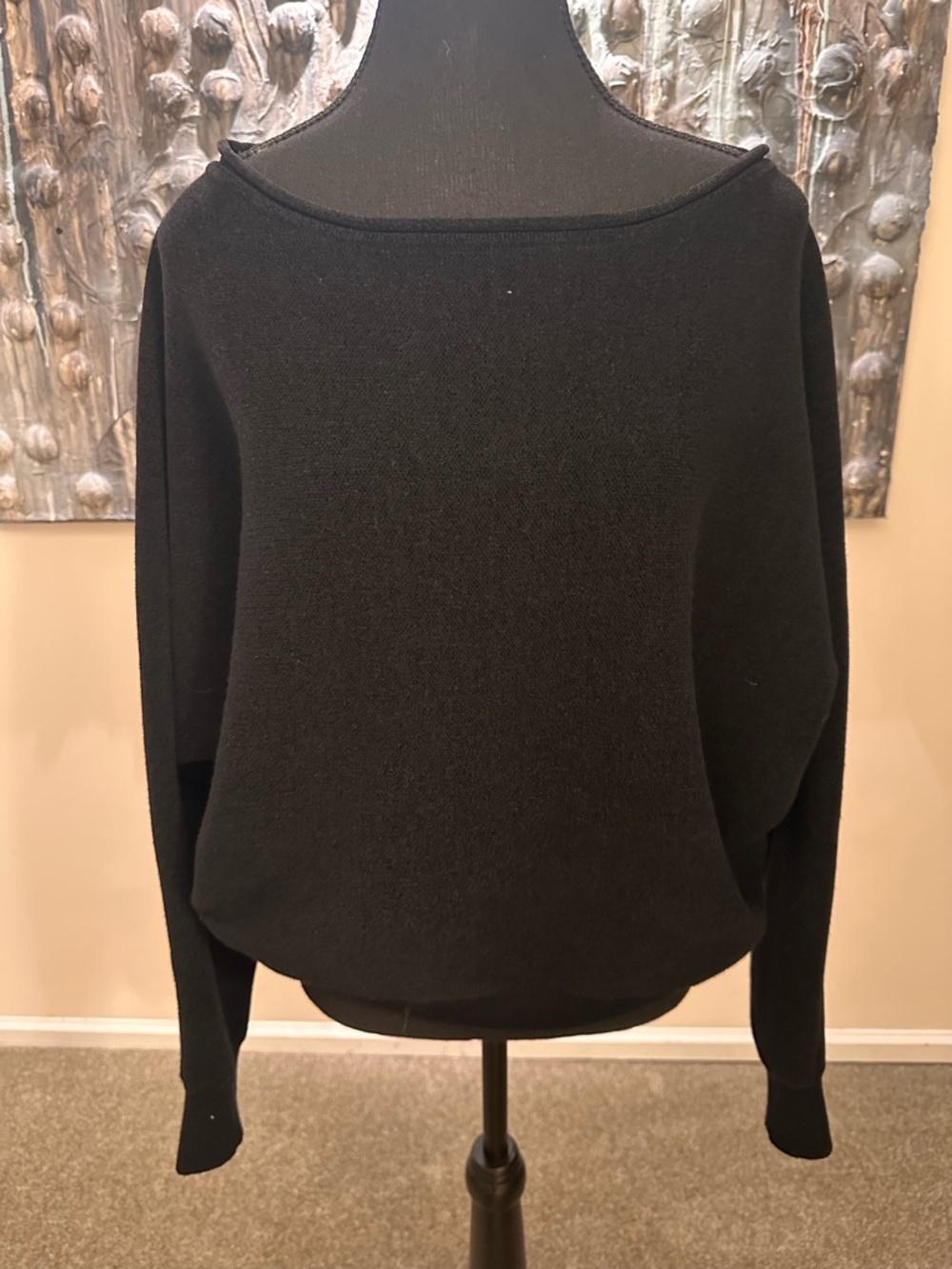⭐️ Rachel Zoe Black Off-the-Shoulder Boatneck Sweater